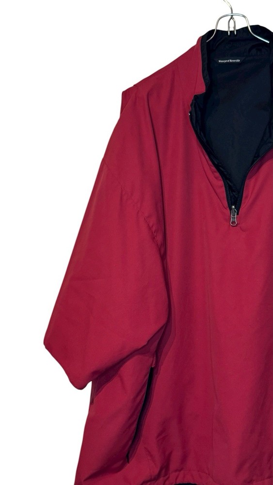 Zero Restriction Men Jacket 1/4 Zip Pullover Waterproof Reversible Red Black XL