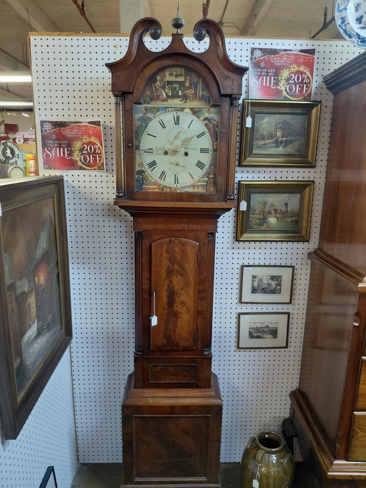 19TH CENTURY MAHOGANY TALL CASE CLOCK