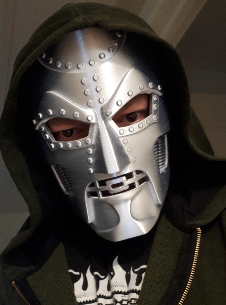 Dr Doom Mask-Strap attached