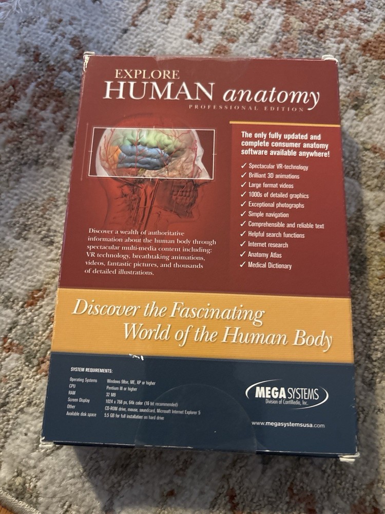 Explore Human Anatomy Professional Edition PC CD-ROM Complete 12 Disc Set