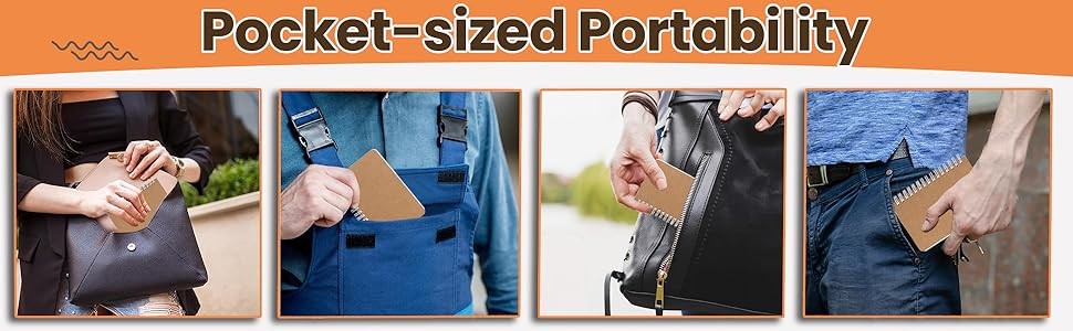 Spiral Notebook, Small Poet Size Notebooks for Writing Ding
