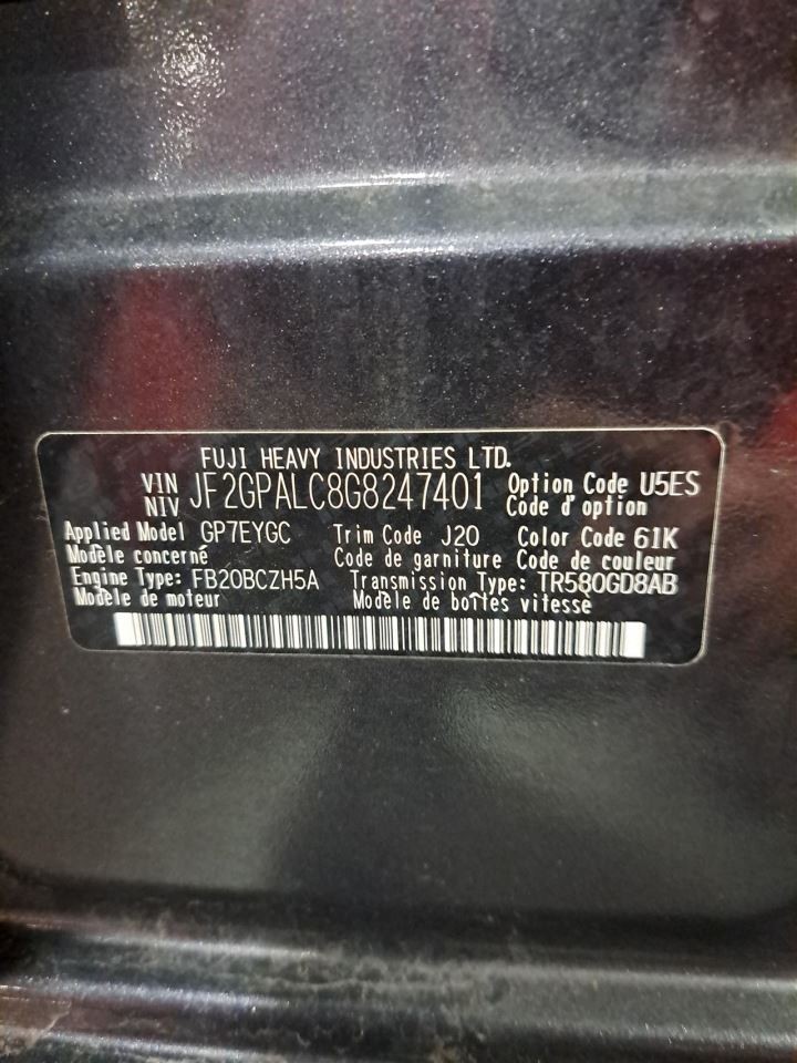 Rear 2016 Crosstrek Camera/Projector Sku#4399982