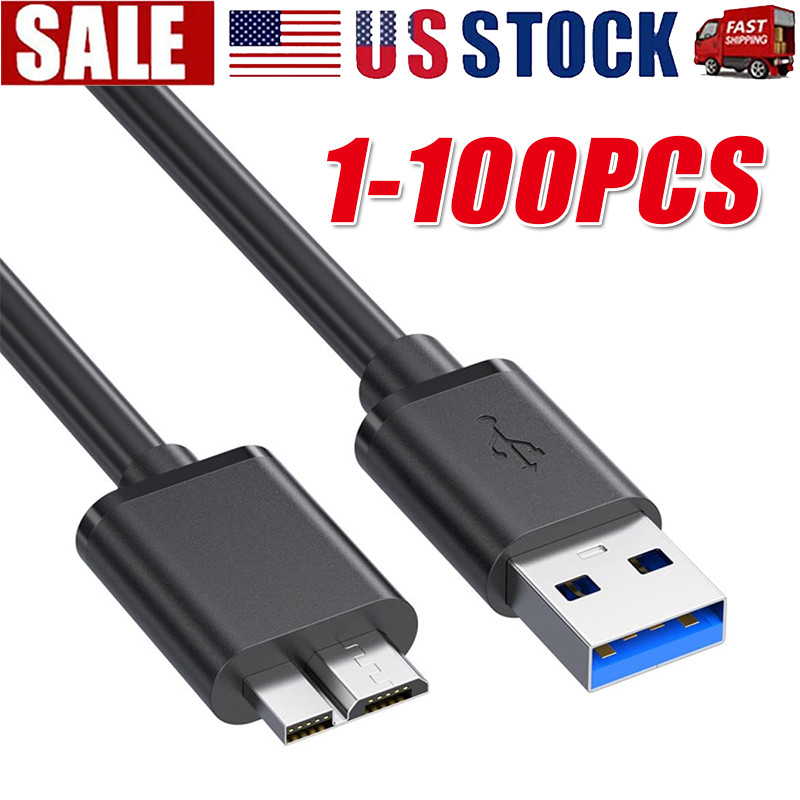 Micro USB 3.0 Cable High Speed Data SYNC For HDD External Hard Drive LOT