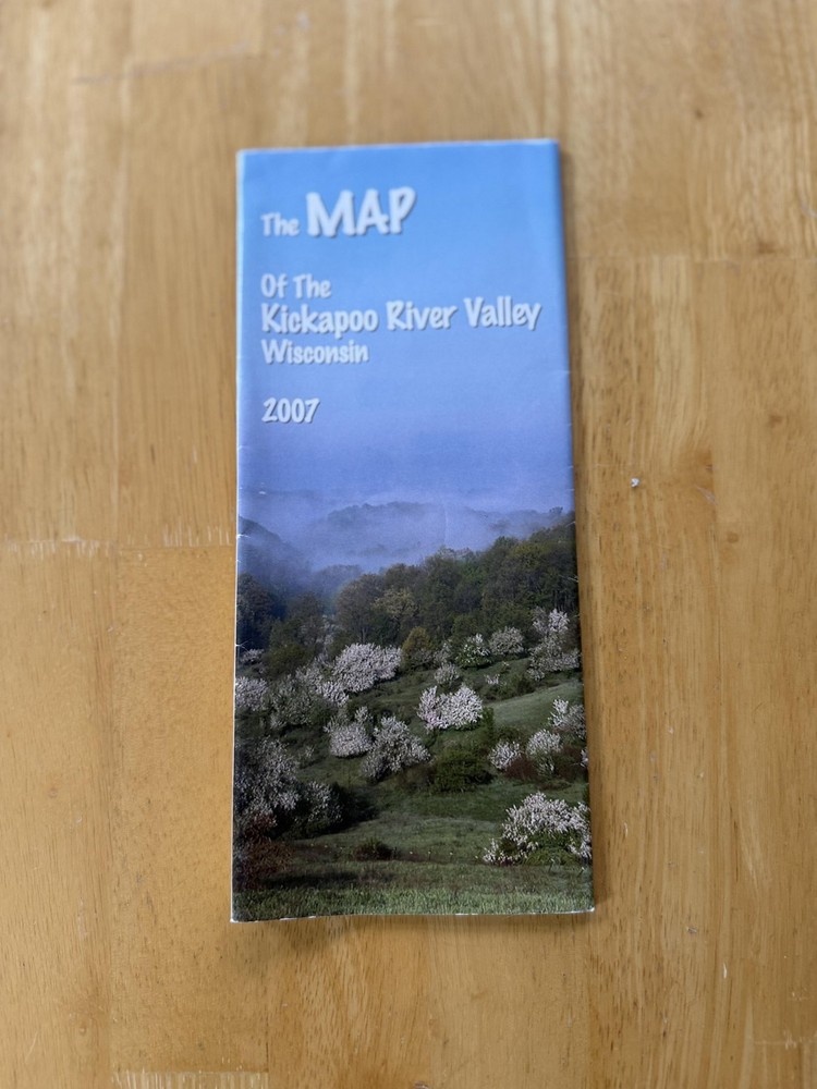 Kickapoo River Valley Wisconsin Map 2007 Travel Guide Folded Brochure USA