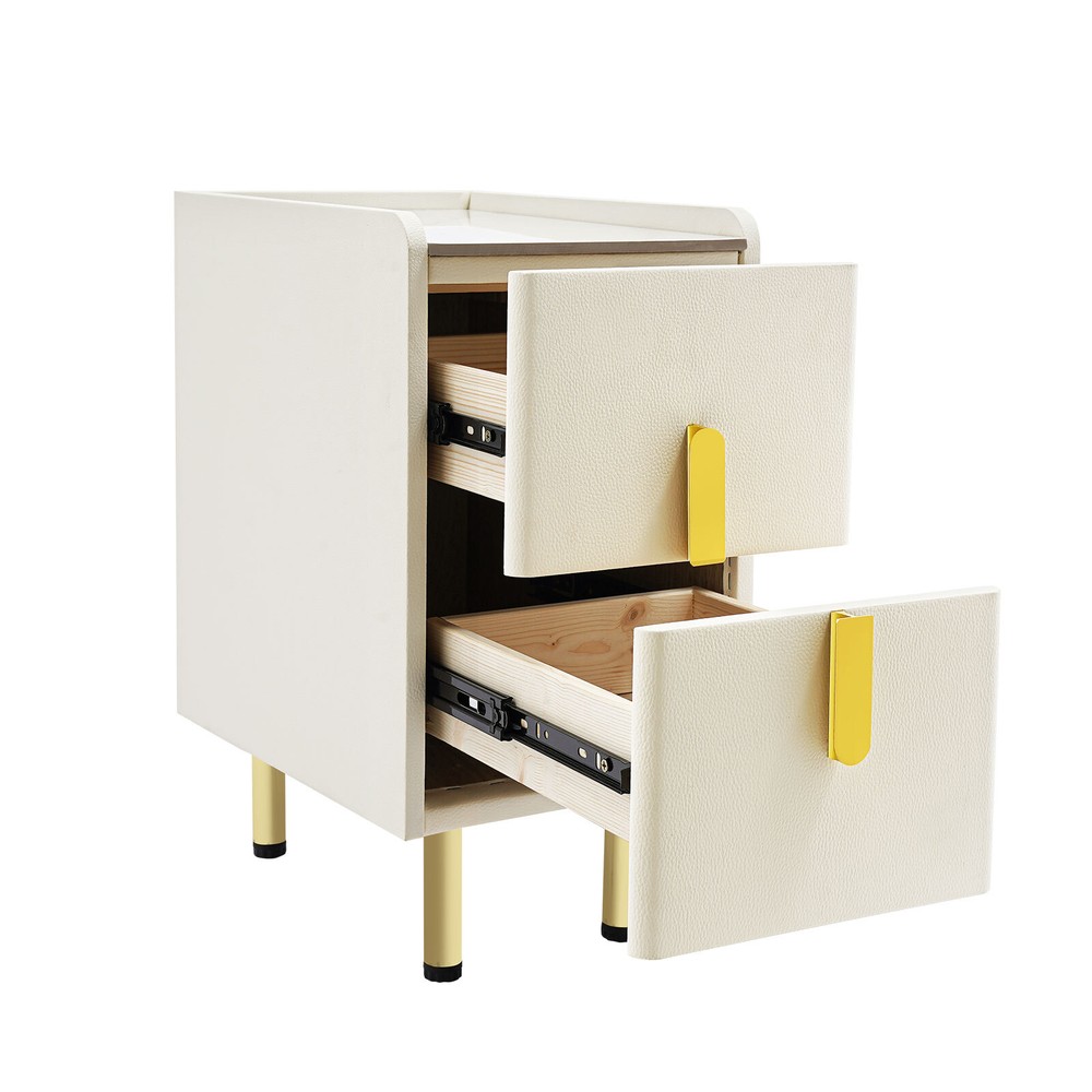 Narrow Bedside Table with Drawers, Bedside Table, Slim Bedside Table