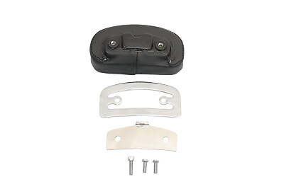 Harley Backrest Pad Black 5" Flatlander Mini Rail Sissy Bar V-Twin 47-0753 Y1