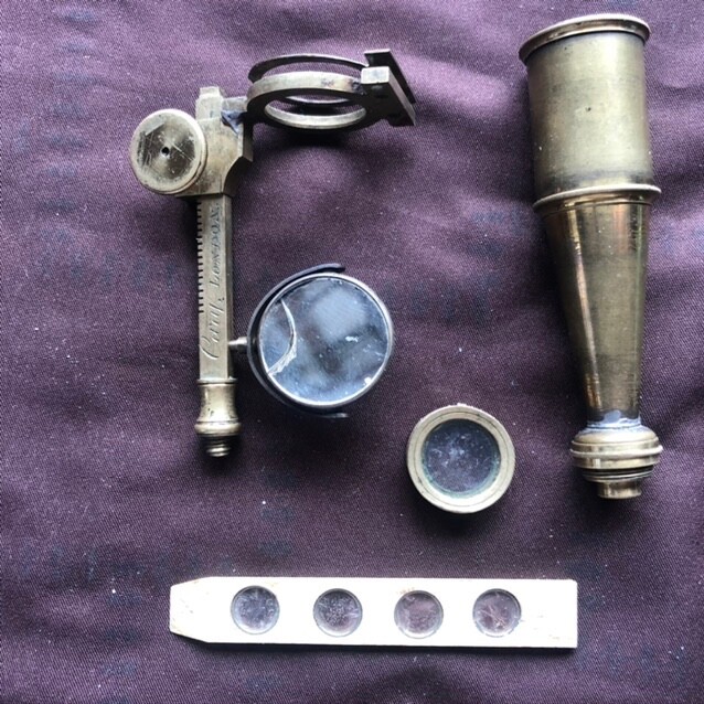 Antique Cary’s pocket microscope, c 1800