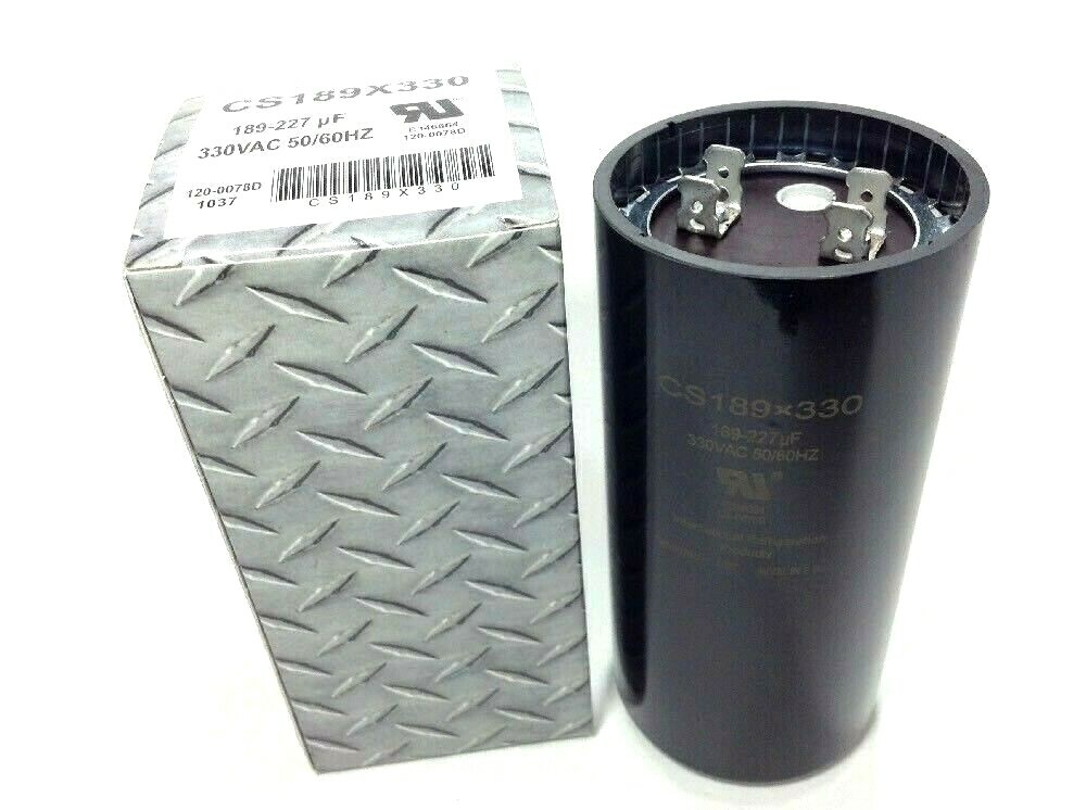 NEW 189-227 uF Motor Start Capacitor 330 vac Starting Cap compressor CS189X330