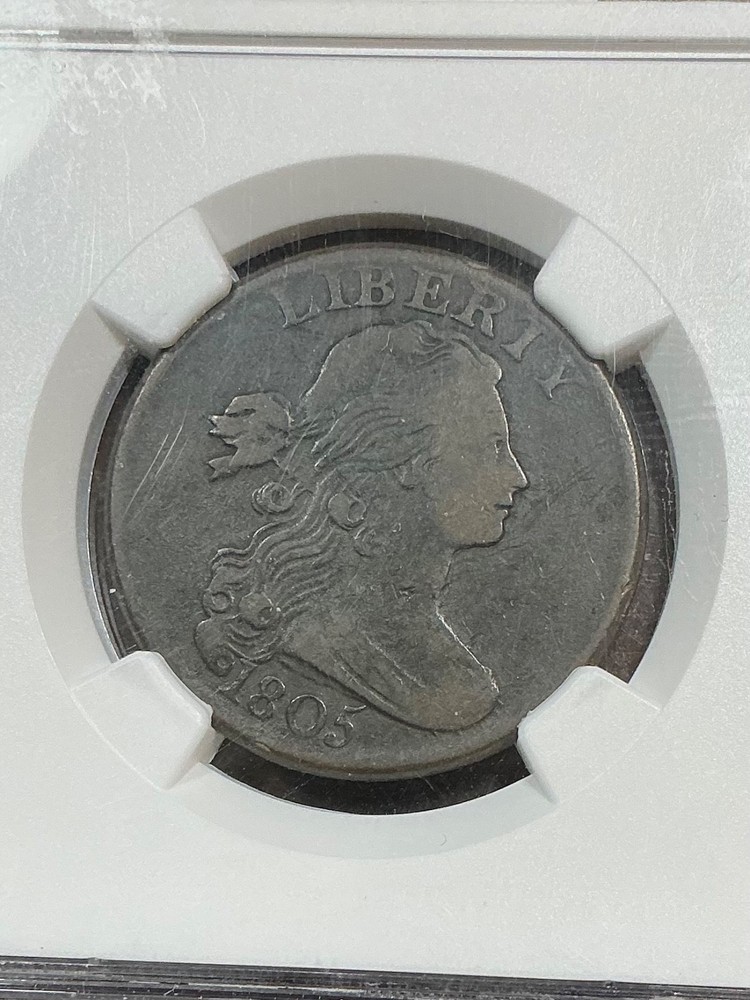 NGC VF20 1805 DRAPED BUST LARGE CENT NICE FOR THE GRADE