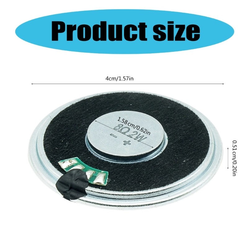 40mm Full Frequency Speakers 8Ohm 2W Highly Power for Auditory Project