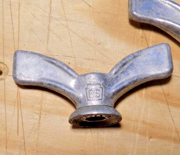BS BICYCLE WHEEL Wing Nuts Pair NUTS M8 - 1.0 Thread