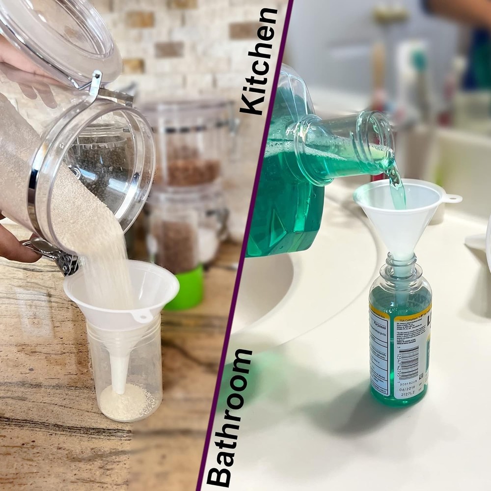 Durable Multi-Purpose Plastic Funnels - Ideal for Automotive or Kitchen Projects