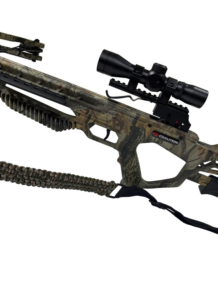 PSE Coalition Adjustable Stock 380fps Dual String Stop Hunting Compound Crossbow