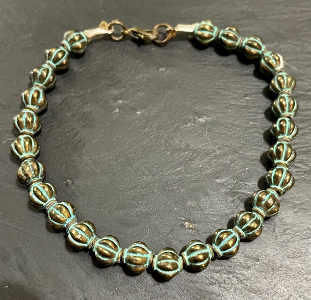 Antique Bronze Beaded Bracelet