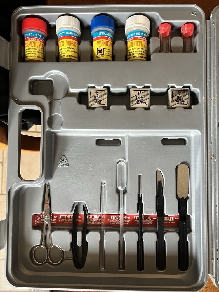 Edu Science Deluxe Microscope Set With Carrying Case 1999