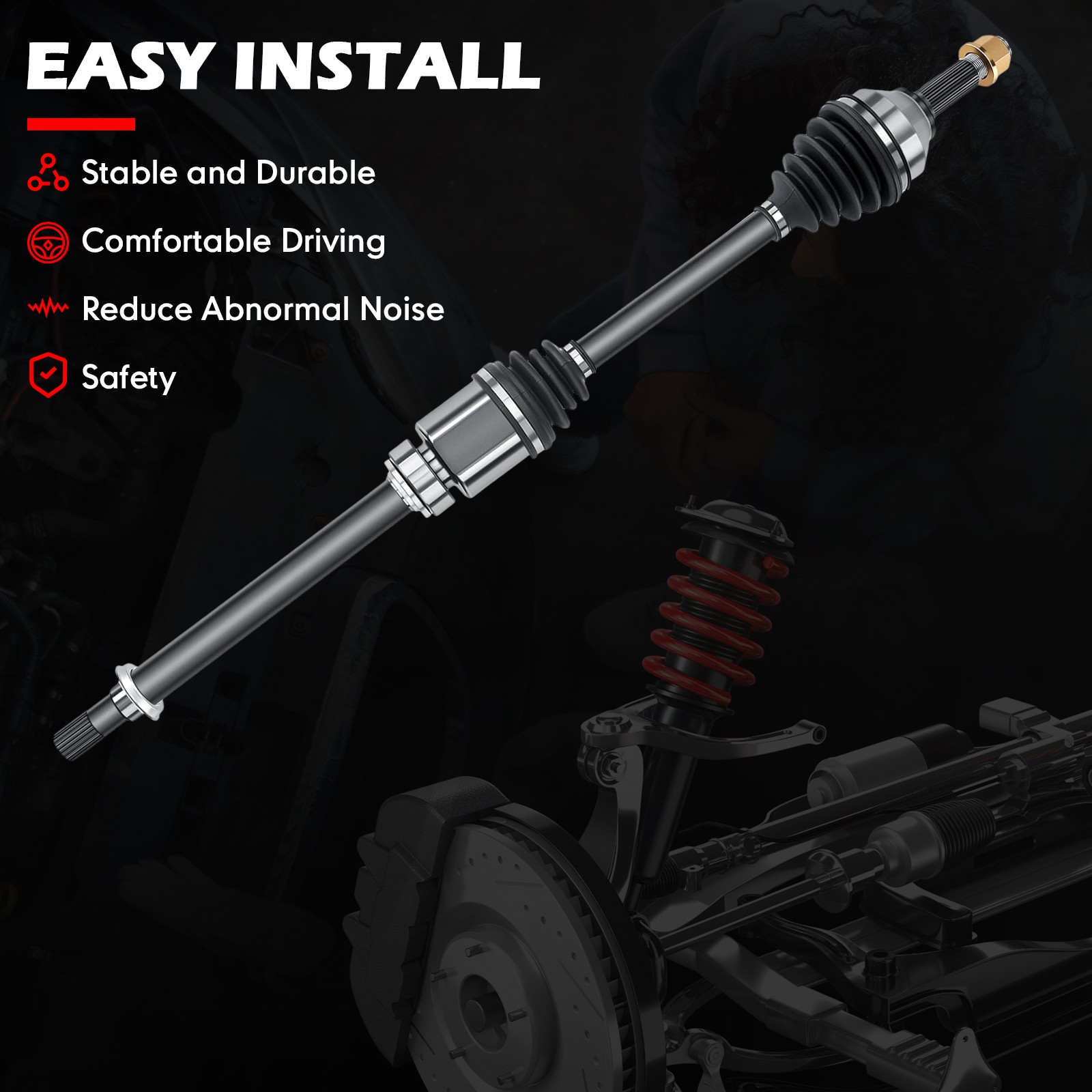 Front Left Right CV Axles AWD For Nissan Rogue 2008-2013 Rogue Select 2014 2015