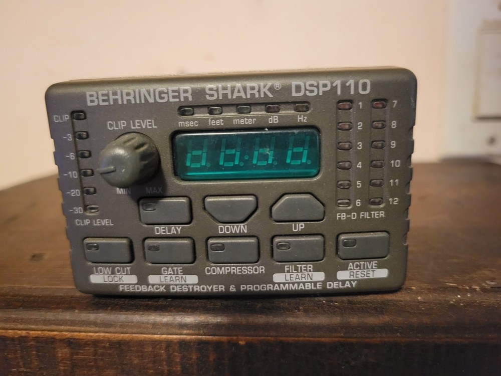 UNTESTED Behringer SHARK DSP110 Digital Feedback Destroyer & Delay Processor