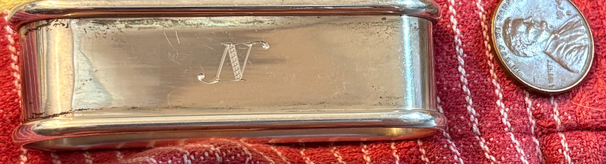 Gorham Sterling Silver Napkin Ring Initial Engraved “N” # 630