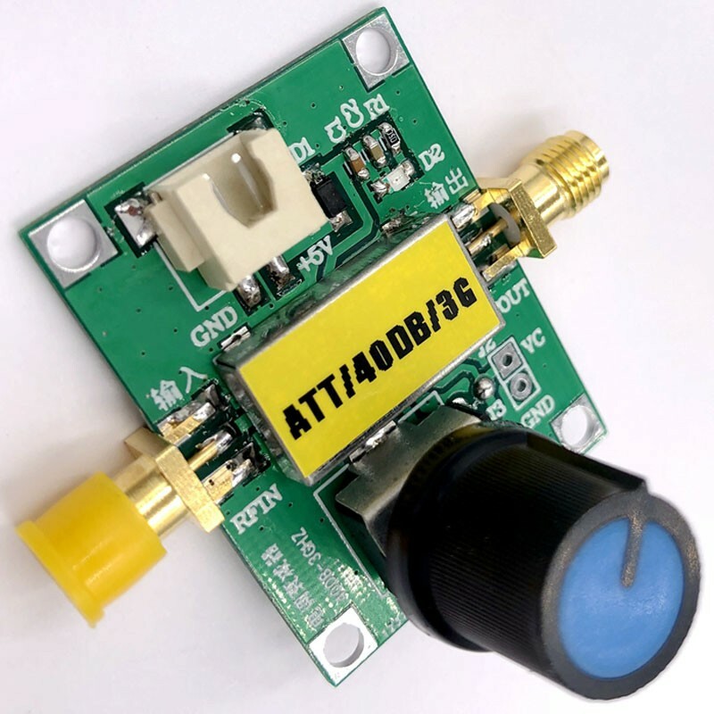 RF Attenuator Module 0.5-3GHZ Digital ESC Attenuator 40DB Dynamic Range 0-5V