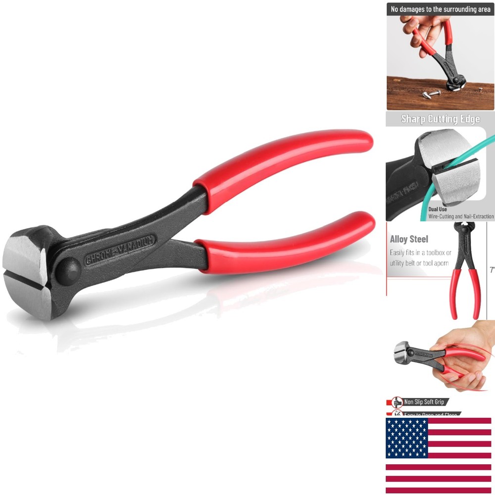 Bates Nail Puller & End Cut Pliers - Rust Resistant, Professional-Grade Tool
