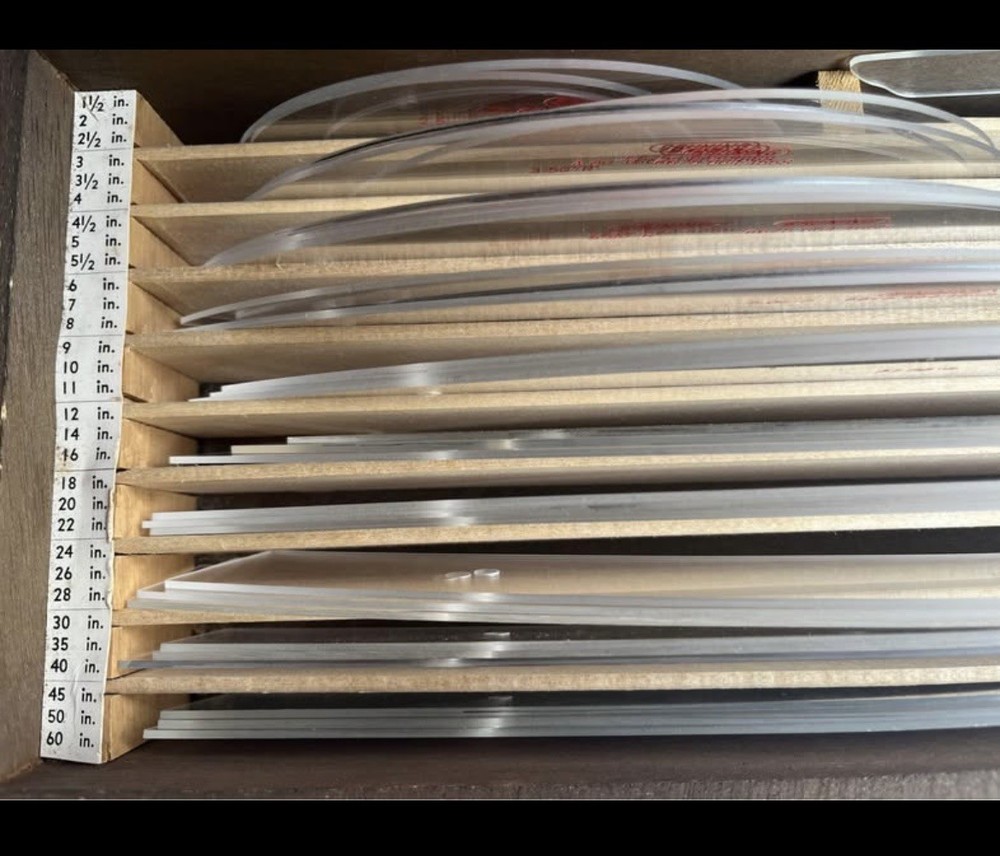 Complete 30 Pc Bruning Curve Set Drafting Templates In Dove-Tail Box