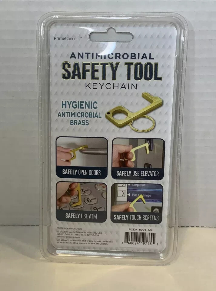 No Touch Key Antimicrobial Door Opener Hook Keychain Tool to Avoid Germs