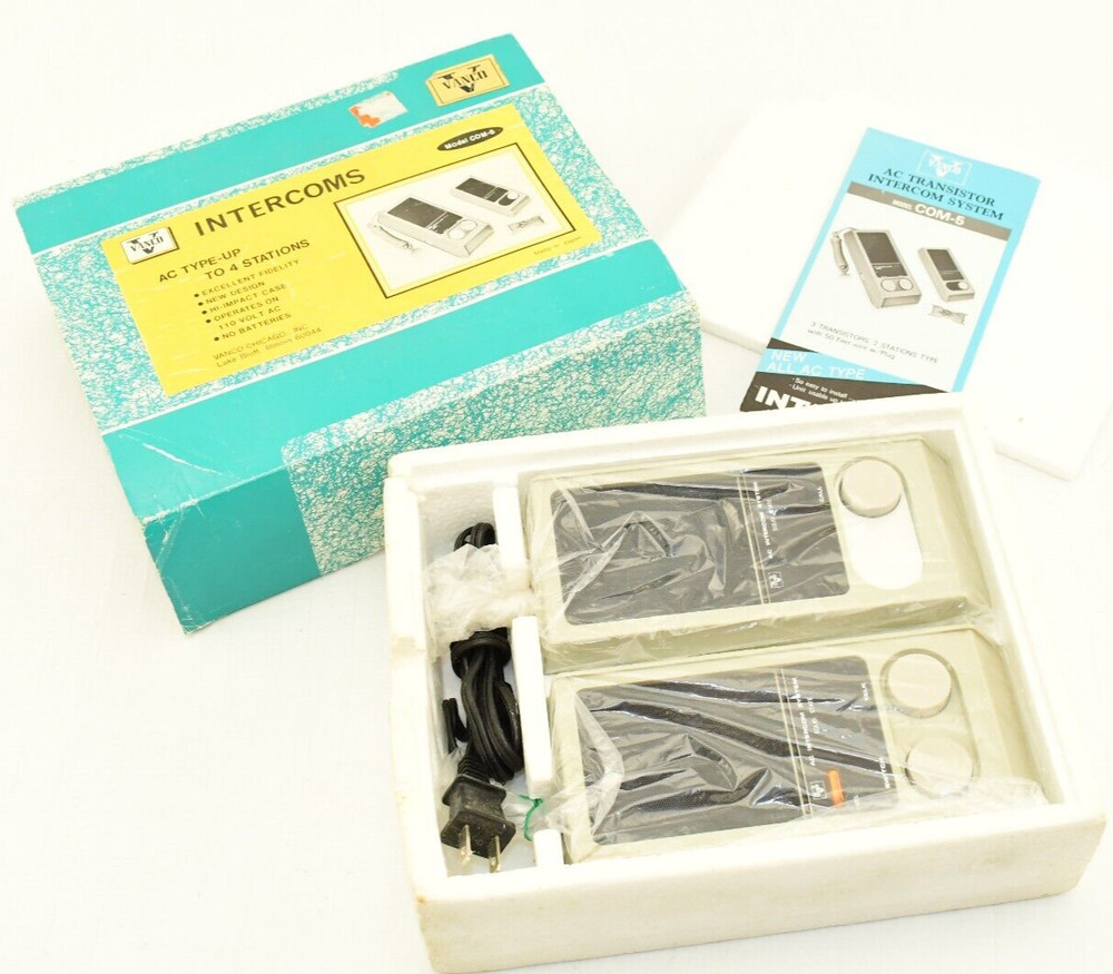 VANCO Intercoms Vintage AC Type-Up Intercom System - Model COM-5, JAPAN Plug In