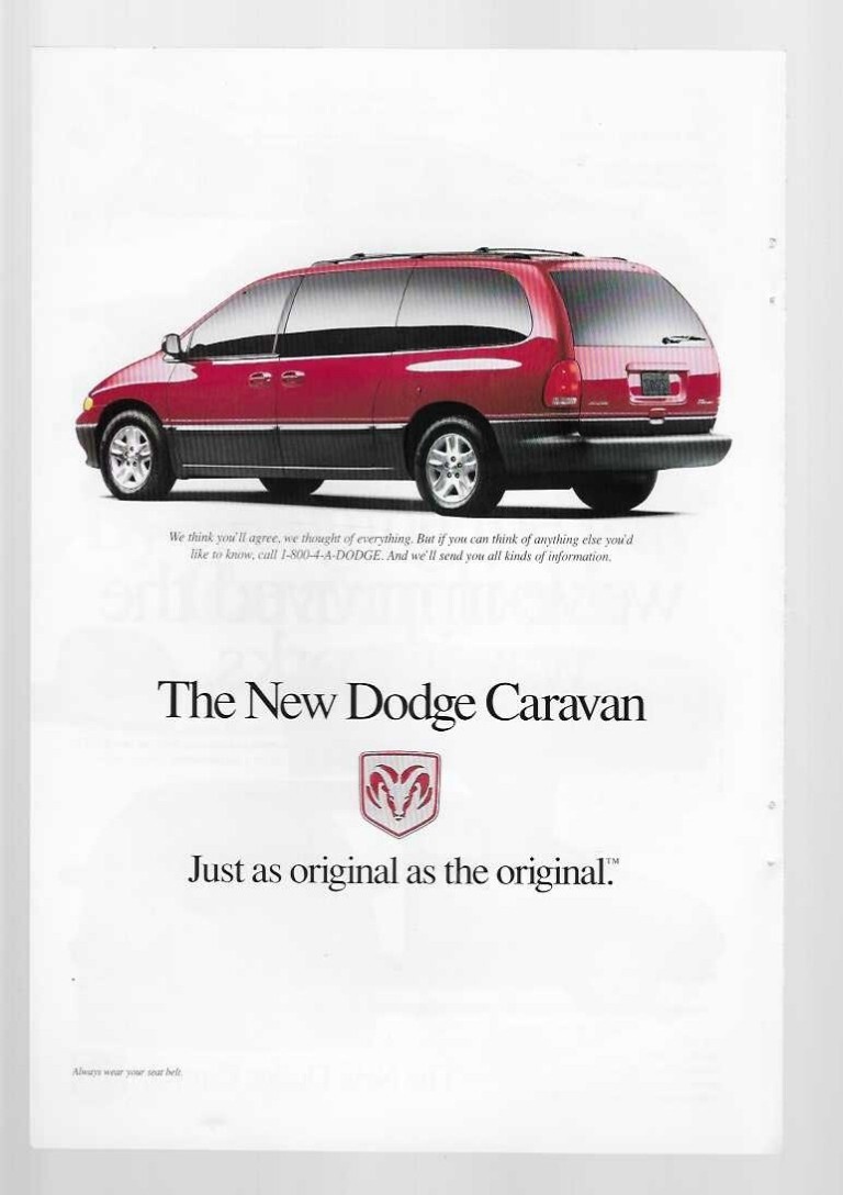 Dodge Caravan Minivan We Thought Of Everything Chapter 3 1995 Vintage Print Ad