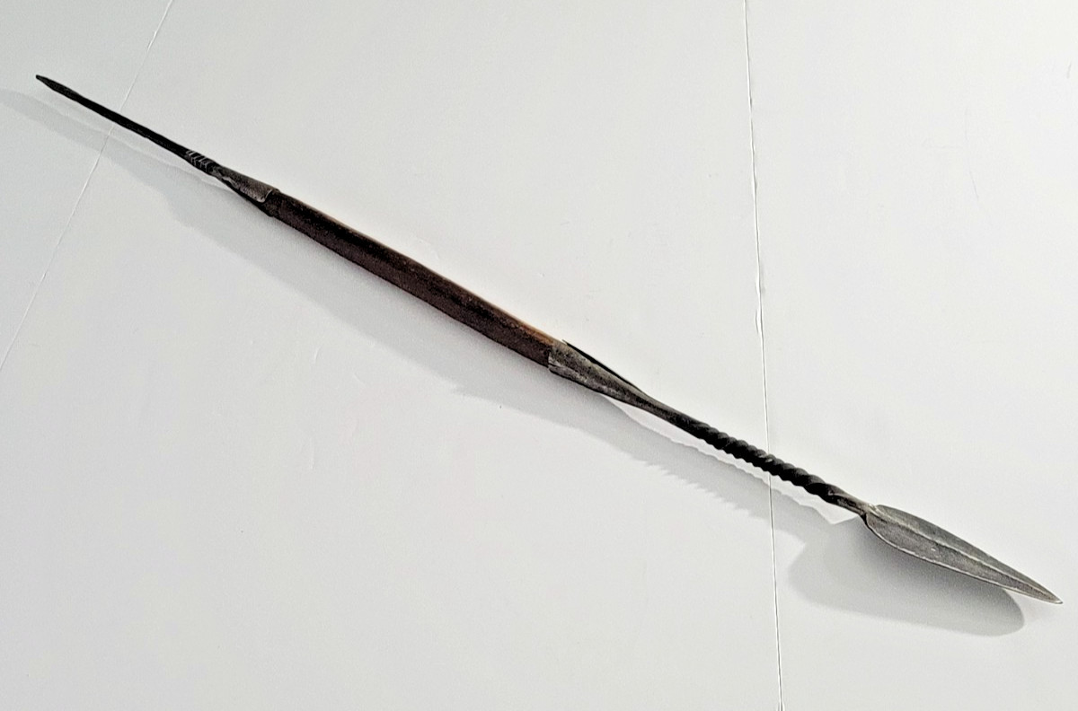 African Kenyan Maasai Hunting Spear Vintage Handmade - 41"