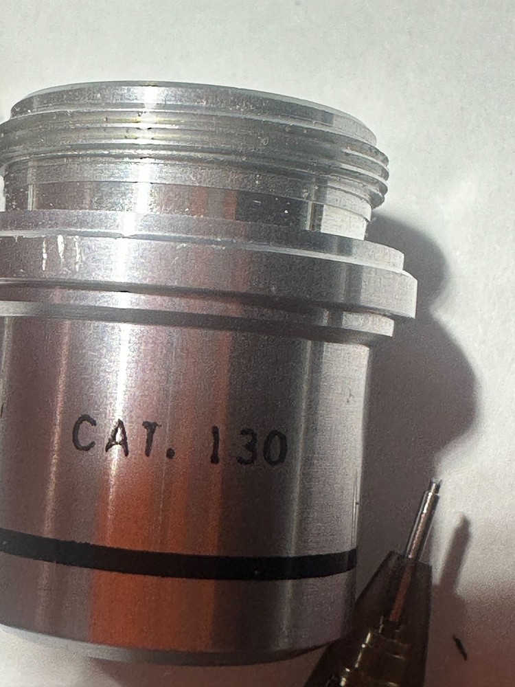 American Optical Microscope Objective Lens 4/.10 Cat. 130 Microscope Part Used