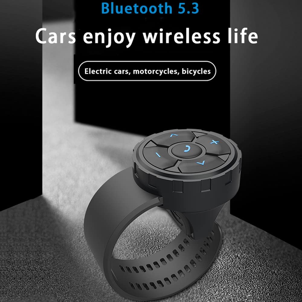 Car Motorcycle Bicycle Wireless Bluetooth 5.3 Remote Controller Car Kit Steer...