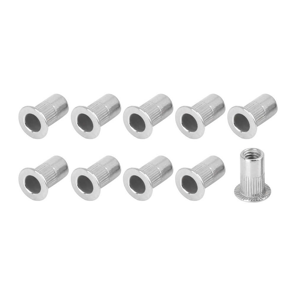 Rivet Nuts (M4) 30Pcs, Stainless Steel Knurled Threaded Insert Nuts