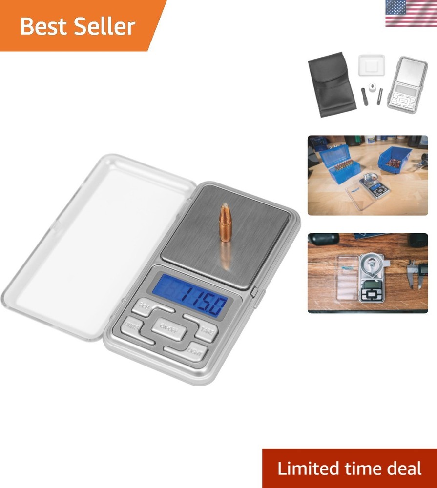 Versatile Lightweight Reloading Scale with Auto Calibration - 750 Grain Capacity