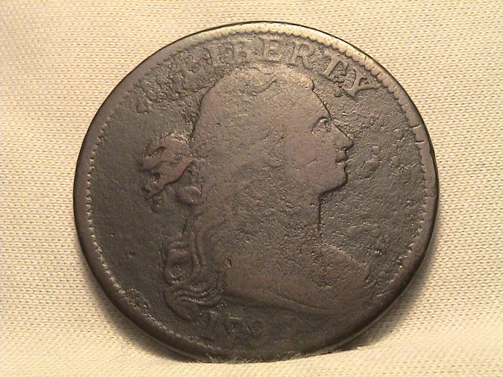 1797 Draped Bust Large Cent Stemless S-133 R5