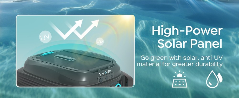 PIECO SK01 Solar Powered Auto Pool Skimmer Robotic Floating Surface Cleaner APP