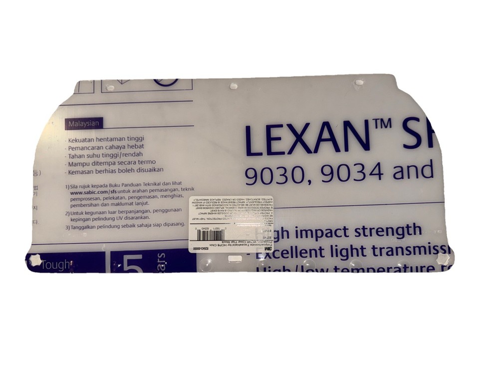 3M 82543-00000 WP98 Clear Flat Polycarbonate Faceshield 1EA