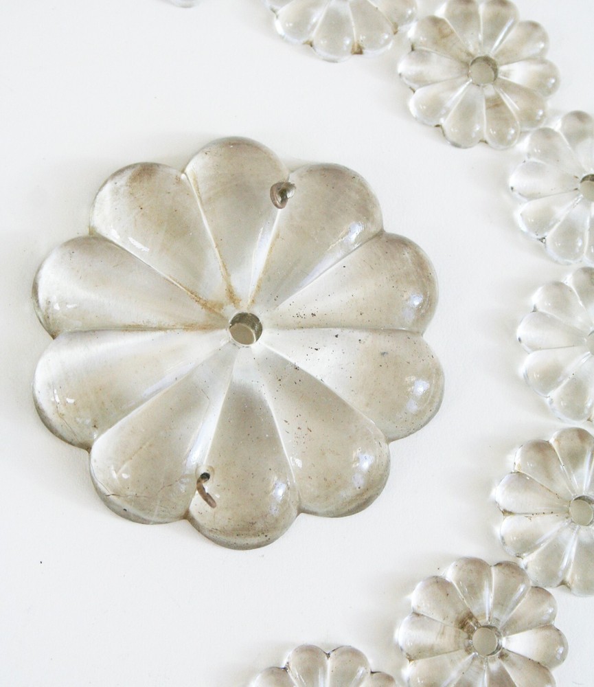 Assorted Vintage Crystal Rosettes, Large and Small