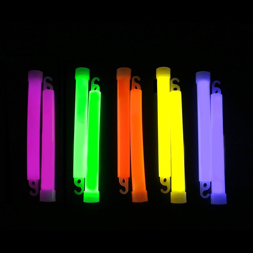 50 Pcs 6'' Premium Glow Sticks Bulk - Ultra Bright Large Glow Necklac