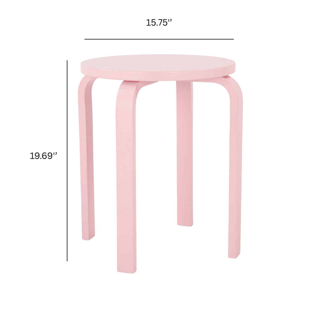 Wood Nightstand Side Table Blushing Rose