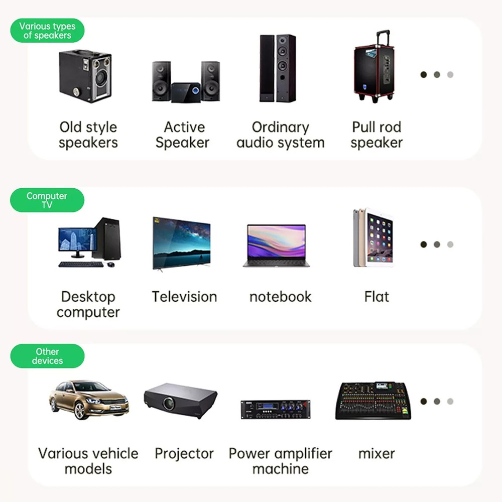 1Pc Wireless Bluetooth5.4 Transmitter Receiver Audio 3.5mm Jack Aux Adapter DC5V