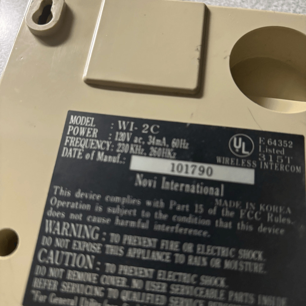 Command Wireless Intercom Model WI-2C *Works*