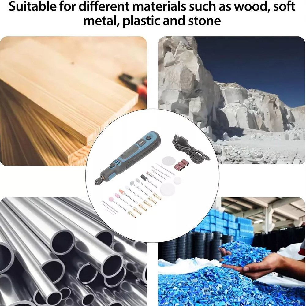 Cordless Electric Mini Drill Grinder Engraving Pen Rotary Tool Kit Multi-Use