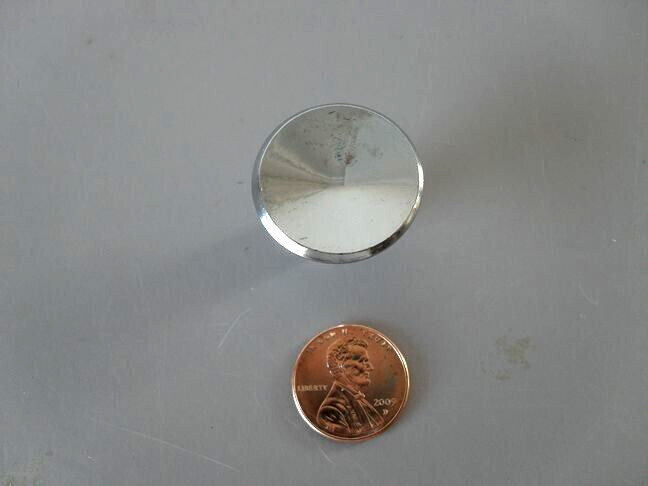 Vintage 1" Small Chrome Drawer Knobs Cabinet Door Pull Concave Face