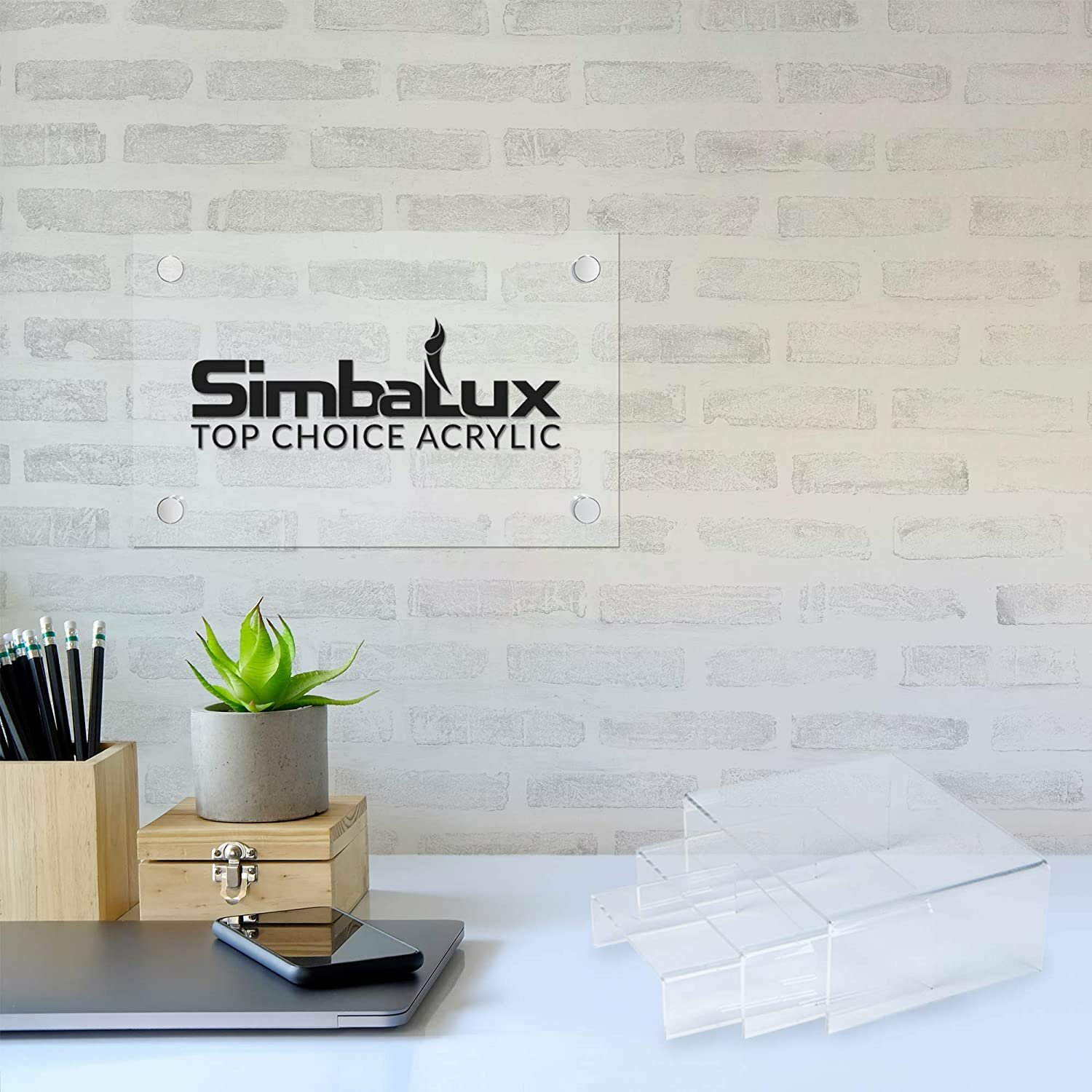 ​​[3-Set] SimbaLux® Acrylic Display Risers Clear Stand Medium Low Profile Tiered