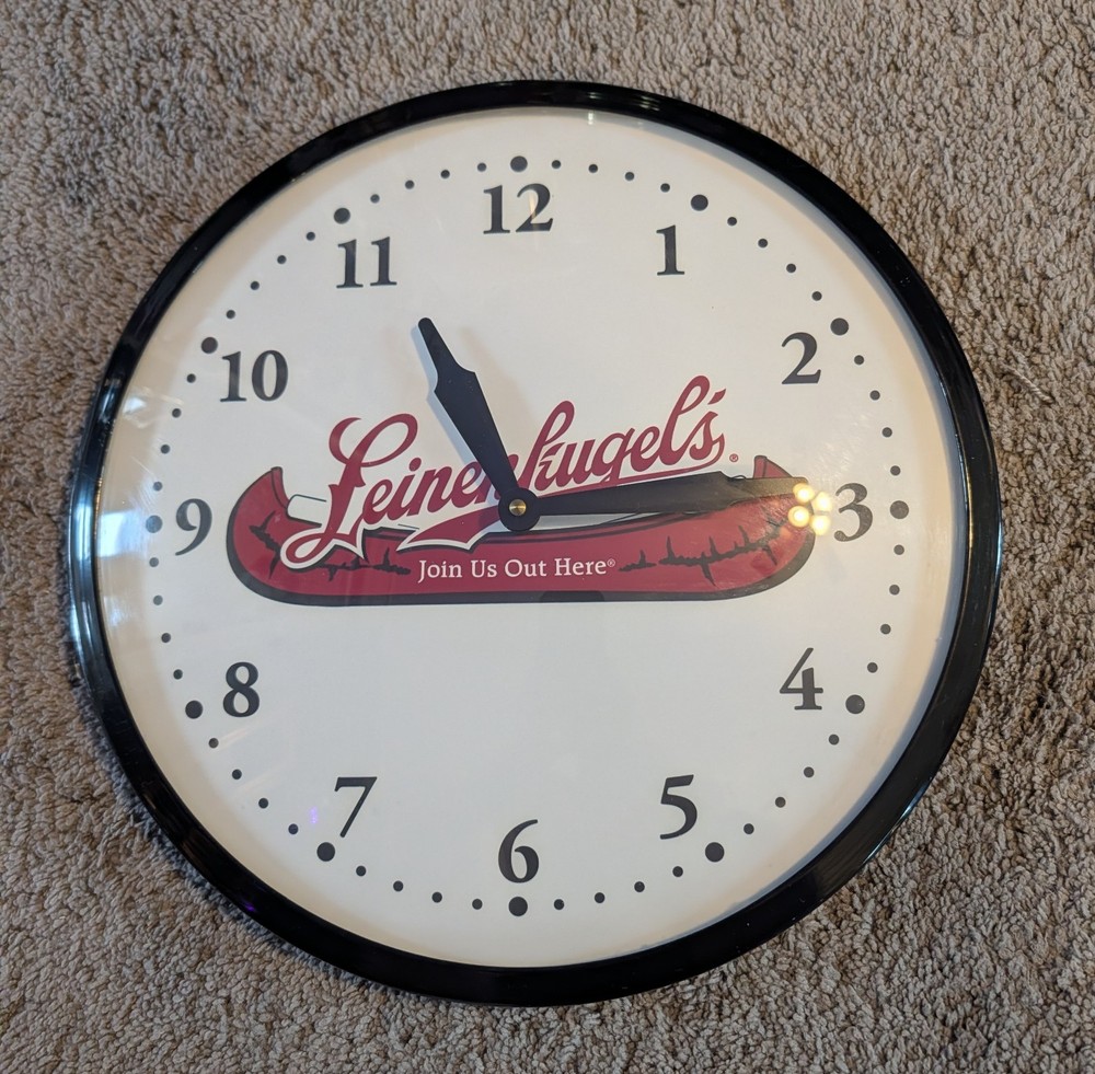 Leinenkugel's Beer Battery Wall Clock 14”
