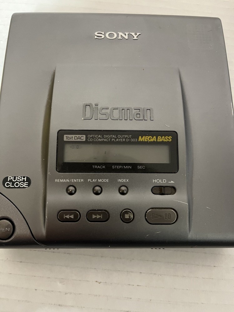 Sony Discman D-303 CD Player with Case, Accessories, Manual. Untested.