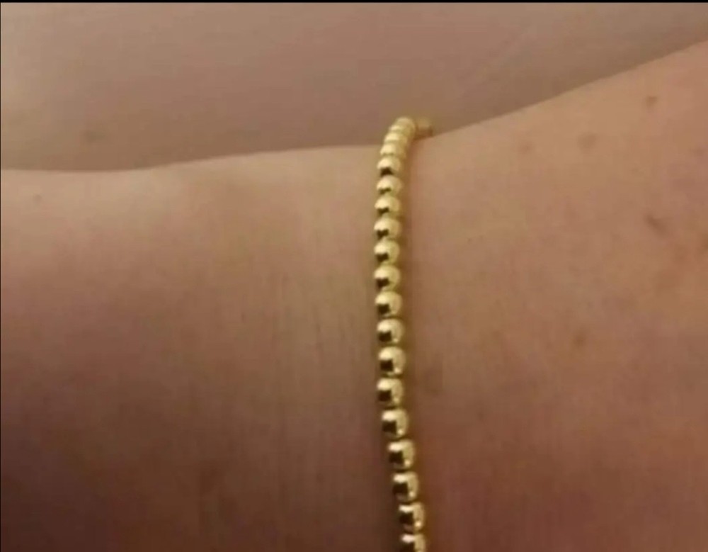 Crazy Deal! Solid 18K Gold Beads Bracelet!