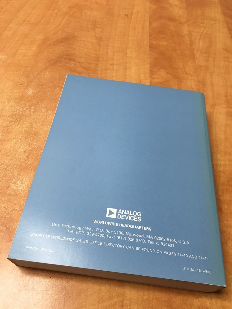 Analog Devices Linear Products Databook 1990 Operational Amplifiers & More