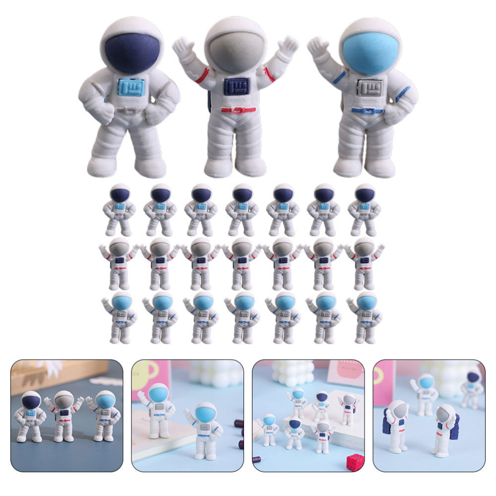 24Pcs Small Erasers Astronaut Erasers Portable Erasers Multi-function Erasers