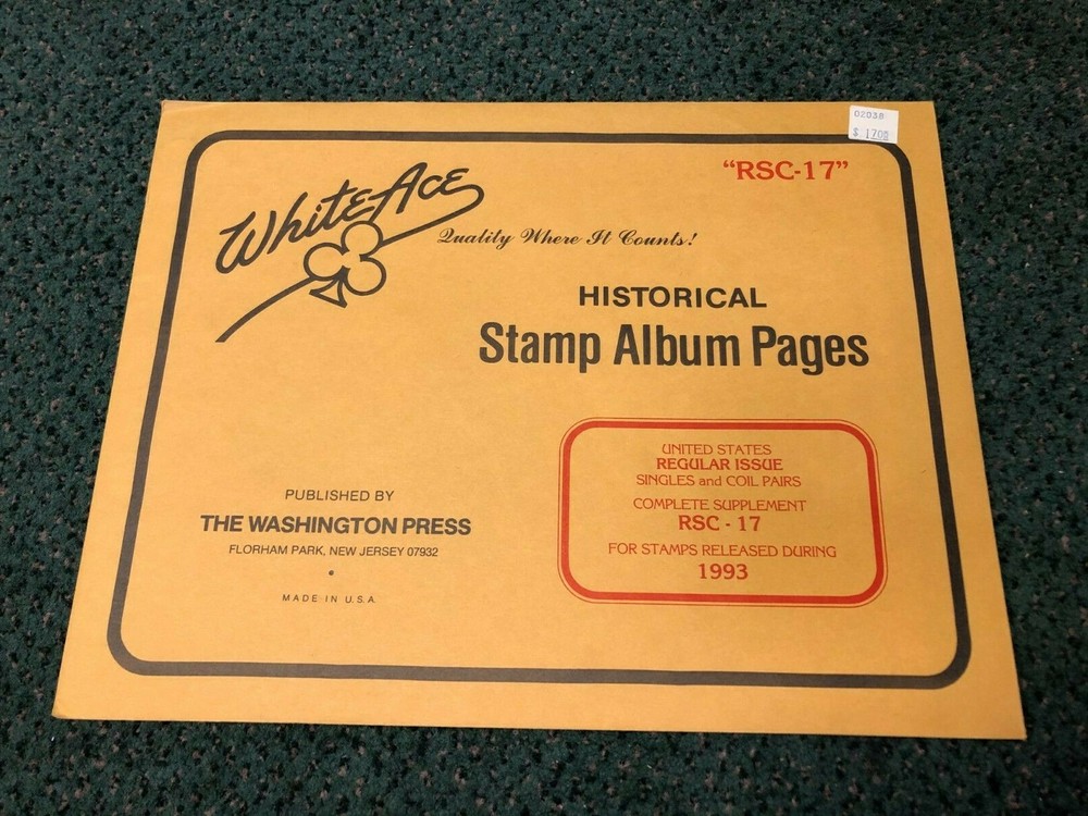 NEW White Ace 1993 U.S. Regular Issue Singles Coil Pairs RSC-17 Supplement Pages